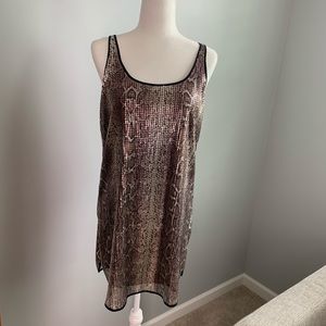 NWOT Zara Women Python Sequin Sleeveless Dress. M
